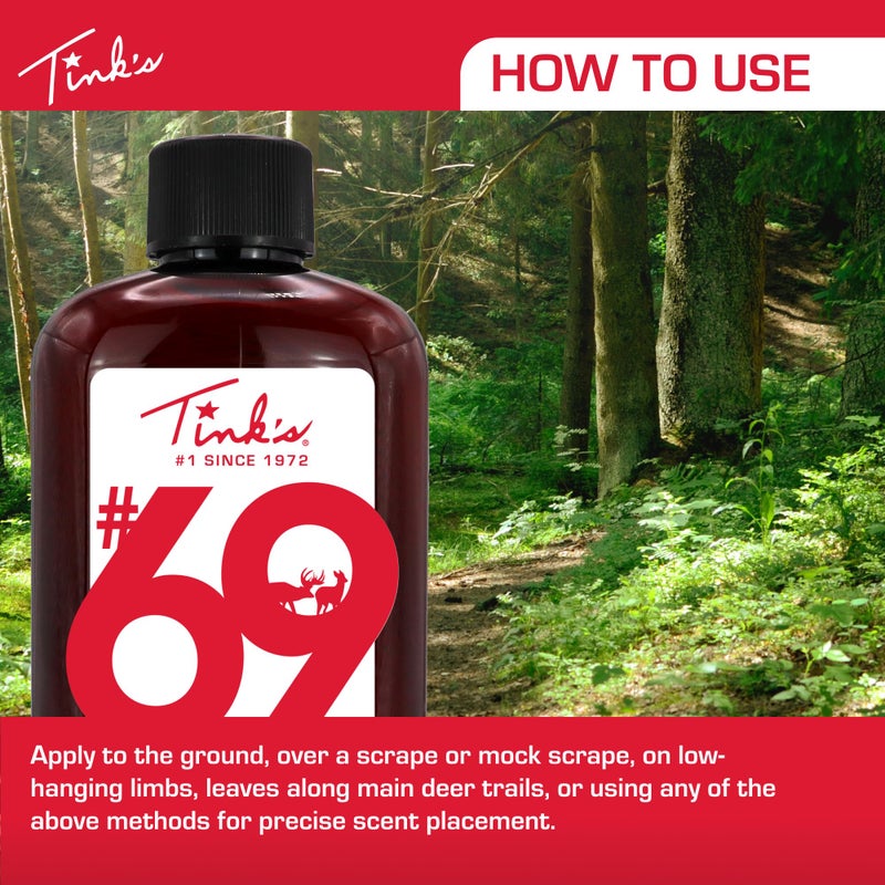 TINK'S #69 Doe-in-Rut Deer Attractant |Estrous Urine Scent for Hunting (4 fl oz) - Superior & Long Lasting Estrous Doe Urine Hunting Scents - Hunting Lure/Attractant - Advanced Deer Lure - Image 5
